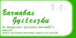 barnabas gyileszku business card